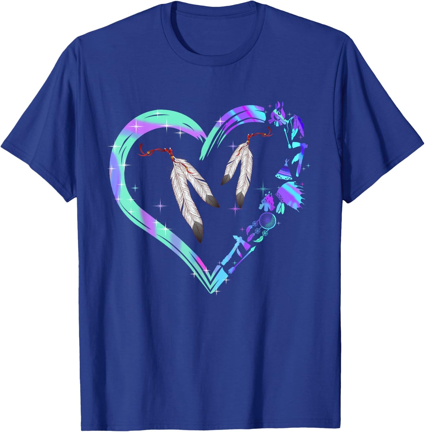 Native Colorful Ancestral Connection T-Shirt - T-Shirt | Royal