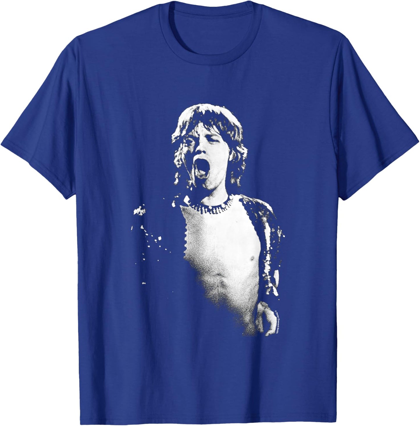 Mick Jagger 1971 Rolling Stones Live by Everard Smith T-Shirt - T-Shirt | Royal