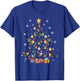 Funny Xmas Celebration Party Family Friends -Kids Teens Adults Hummingbird Christmas Tree Black T-Shirt - T-Shirt | Royal
