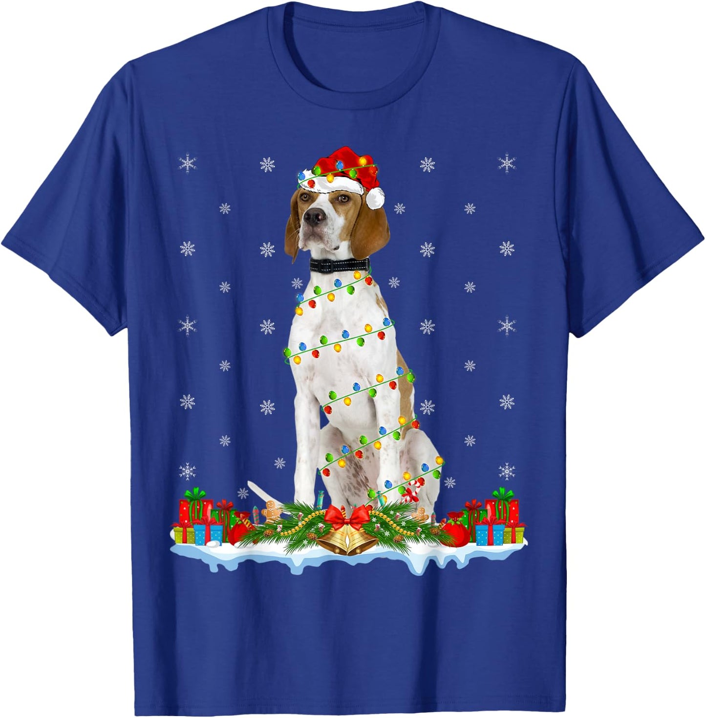 English Pointer Dog Xmas Lighting English Pointer Christmas Women Kids T-Shirt - T-Shirt | Royal