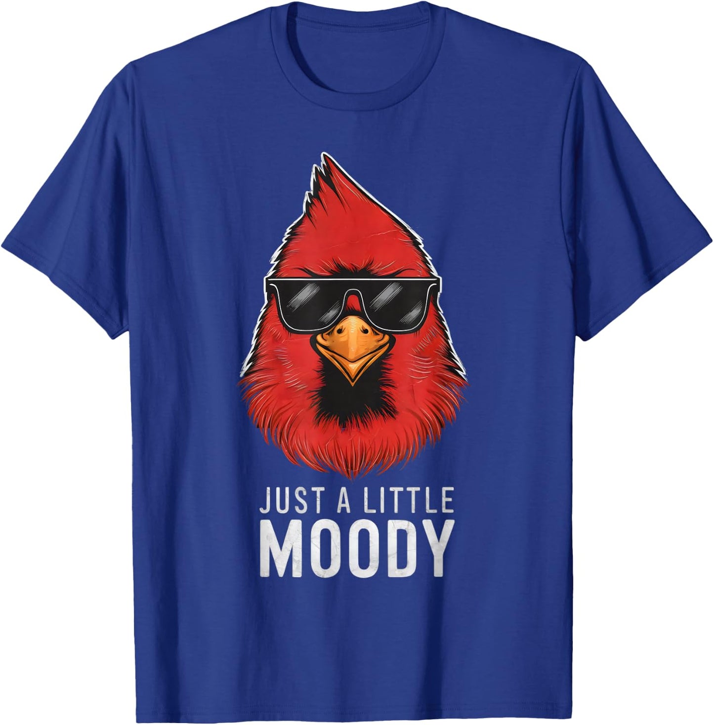 Funny Red Cardinal Bird Lover With Sunglasses T-Shirt - T-Shirt | Royal