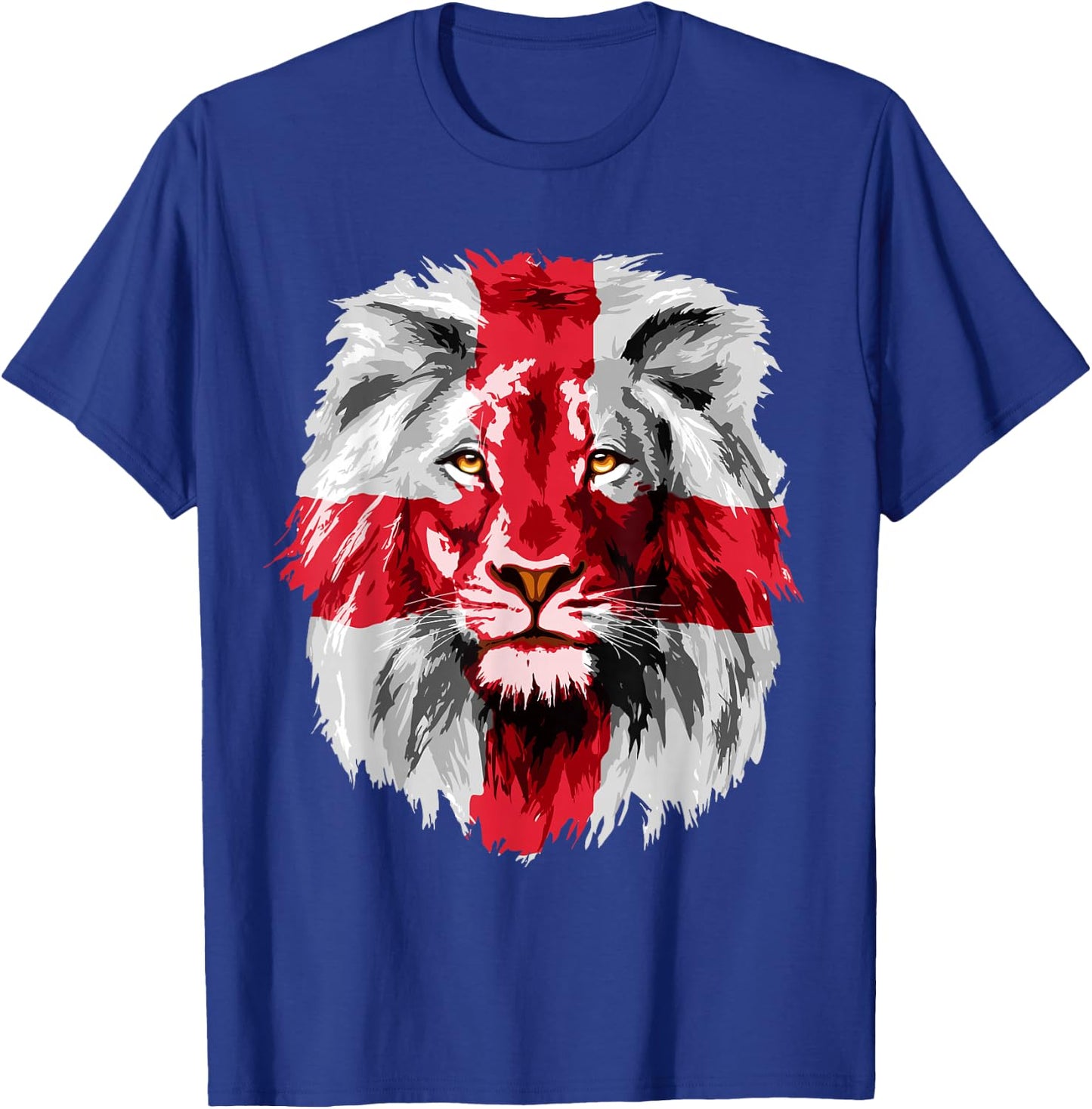 England National Flag Lion Face English England Flag , Black, S T-Shirt - T-Shirt | Royal