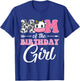 Mom Of The Birthday Girl Matching Farm Cow Mother Mommy Mama T-Shirt - T-Shirt | Royal