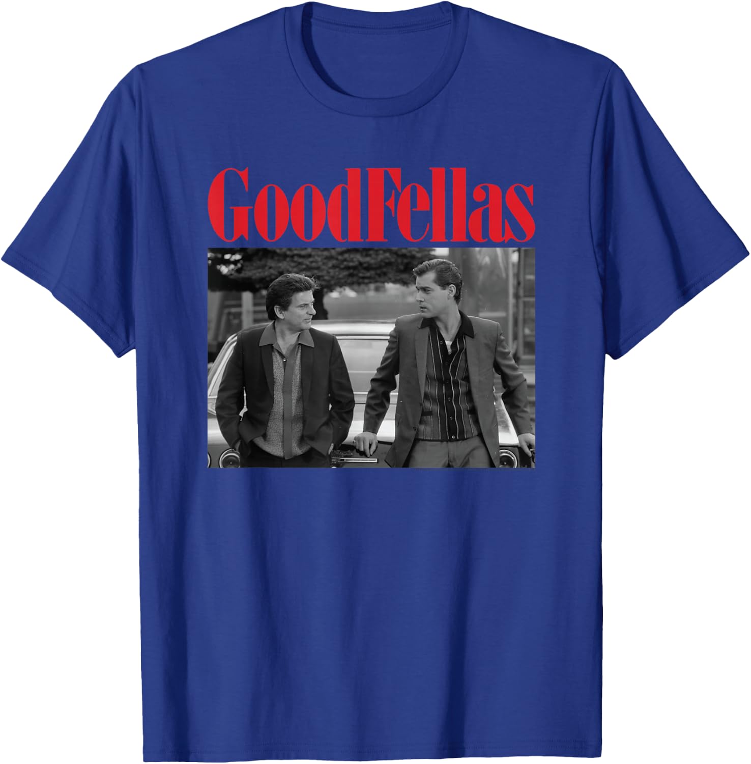 Goodfellas Herren Schwarz Cartoon Klassisch Crew-Kragen Halbarm Klein EU Klein Regular T-Shirt - T-Shirt | Royal
