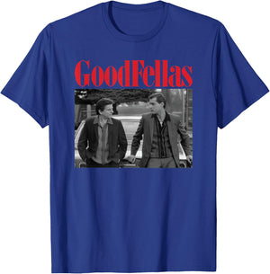Goodfellas Herren Schwarz Cartoon Klassisch Crew-Kragen Halbarm Klein EU Klein Regular T-Shirt - T-Shirt | Royal