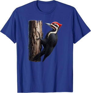 Bird Series. Pileated Woodpecker Bird. Artist's Rendition. T-Shirt - T-Shirt | Royal