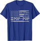 My Favorite People Call Me Pop-Pop Fathers Day Grey USA Flag T-Shirt - T-Shirt | Royal