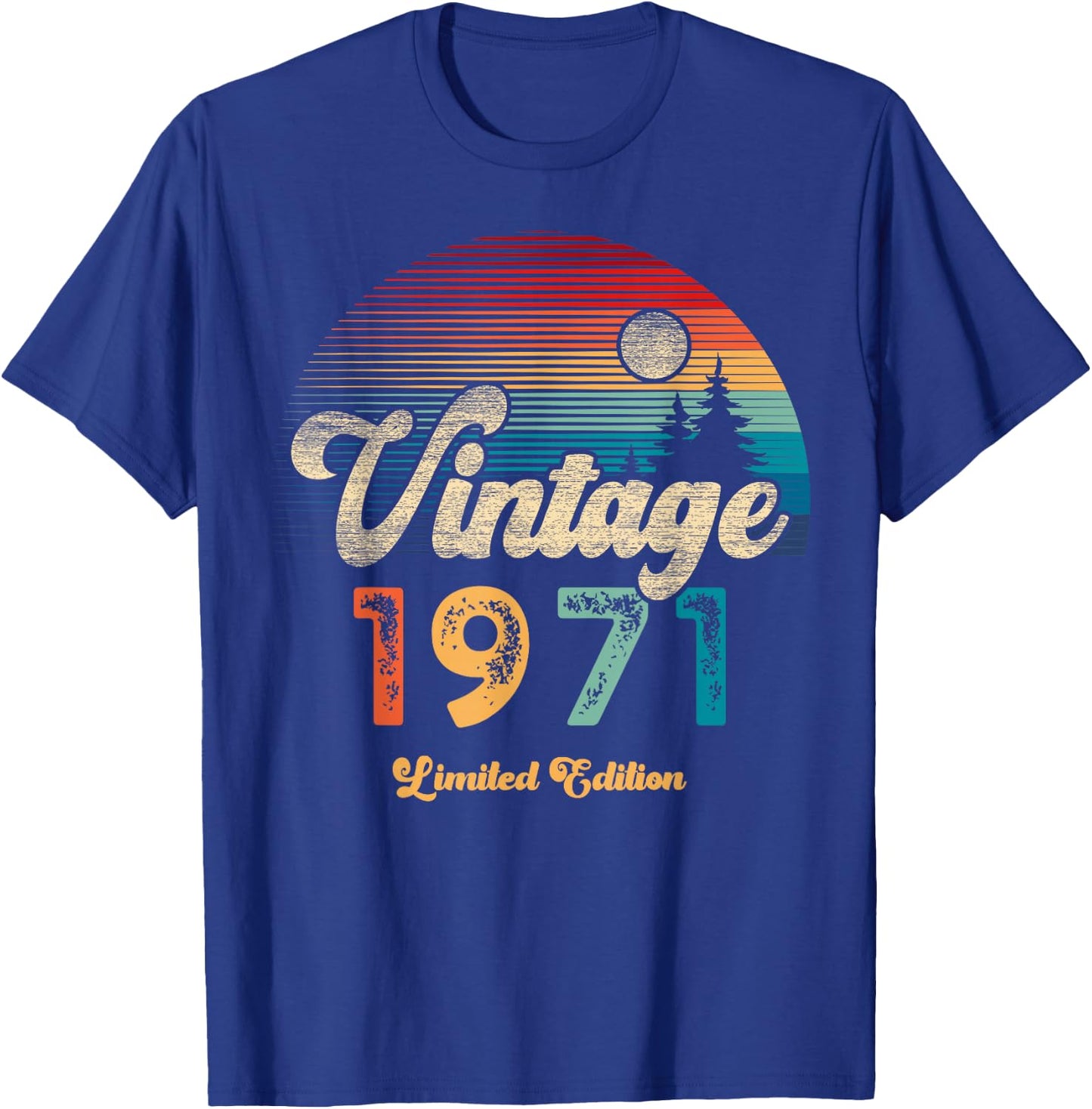 Vintage 1971 Limited Edition Sunset 54th Anniversary T-Shirt - T-Shirt | Royal