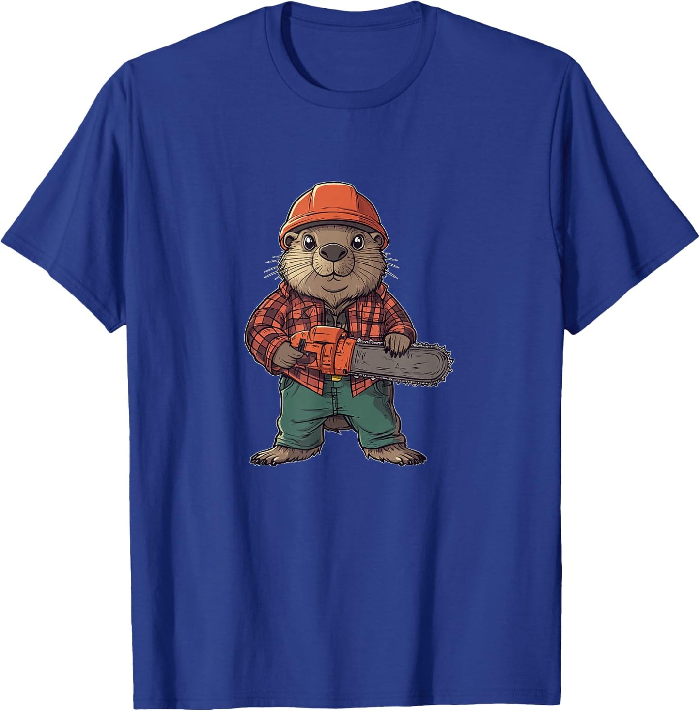 Beaver Lover Lumberjack Funny Beaver T-Shirt - T-Shirt | Royal