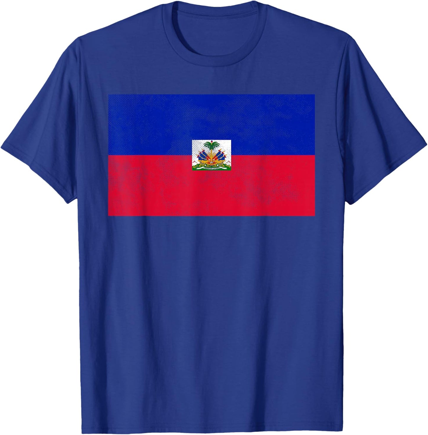 Vintage Haitian Flag Women Kids Boys Girls T-Shirt - T-Shirt | Royal