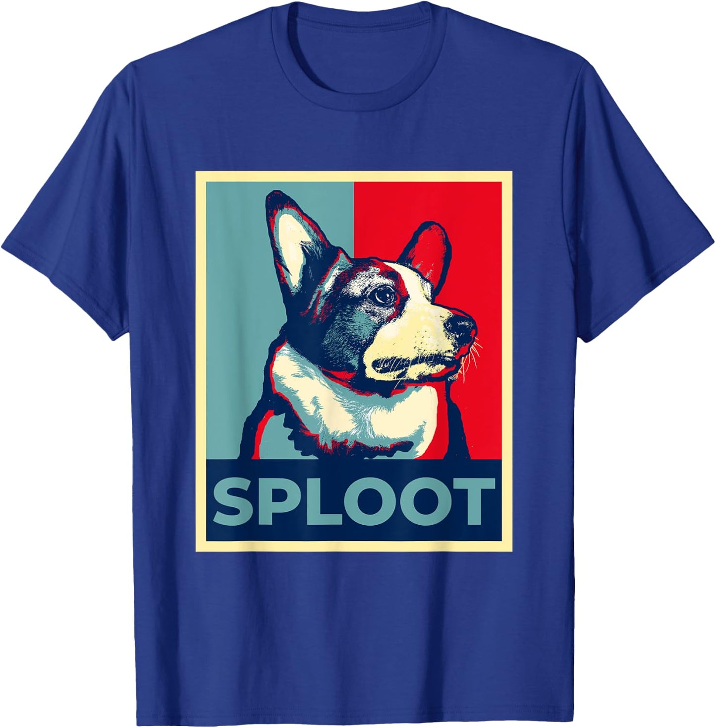 Funny Corgi Meme Sploot Election 2024 Hope Campaign Poster T-Shirt - T-Shirt | Royal