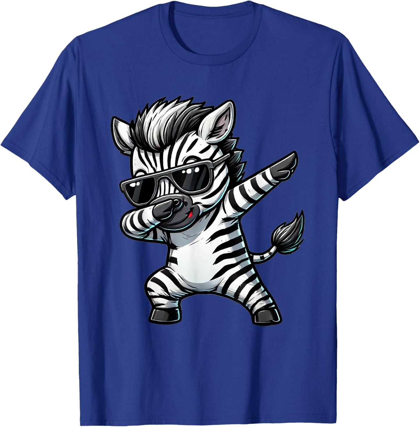 Dabbing Zebra Funny Zebra on Dabben Gift Zebra , black T-Shirt - T-Shirt | Royal