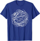 Basketball Ball Sketch Sports T-Shirt - T-Shirt | Royal