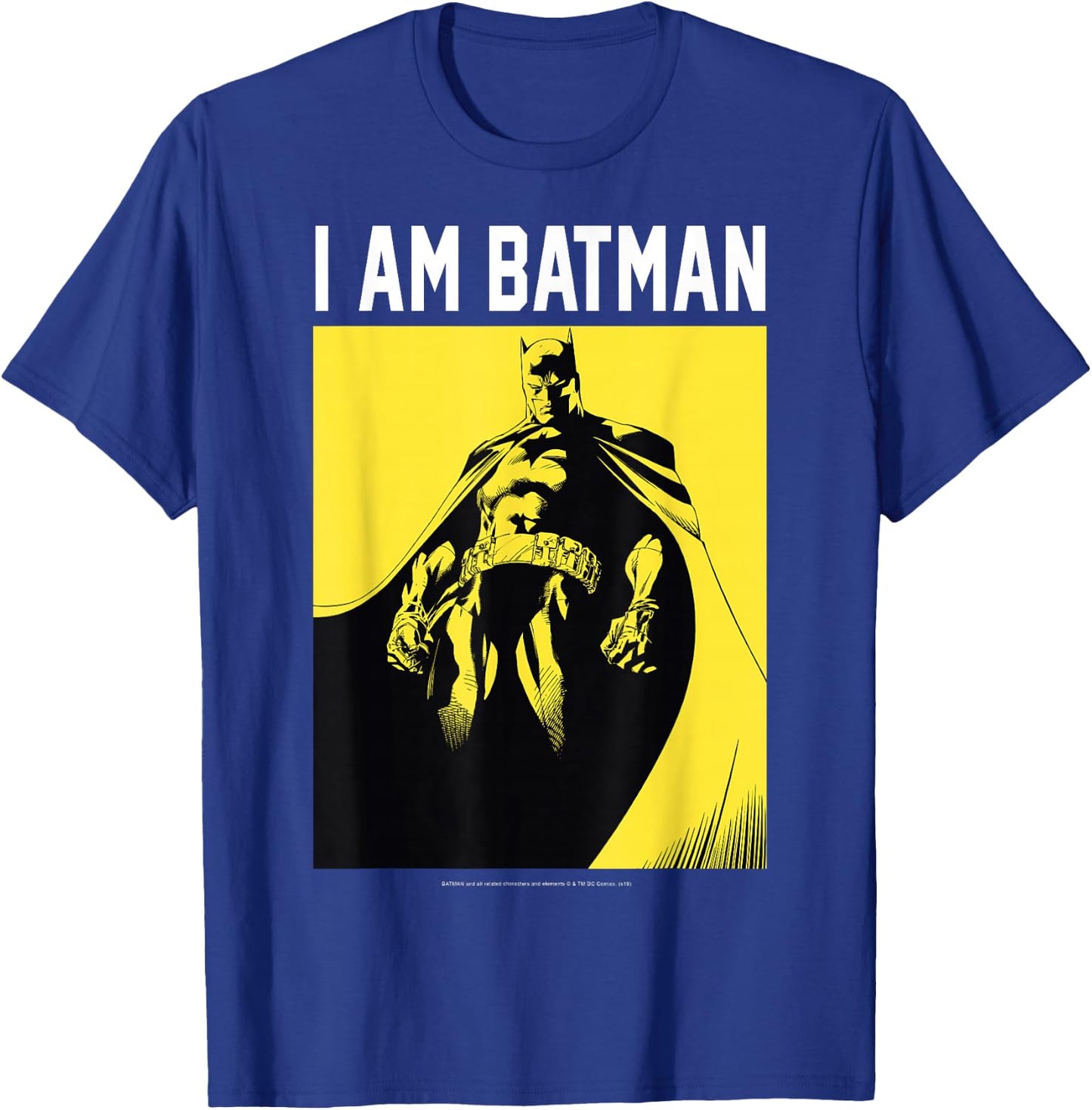 DC Comics I Am Batman Yellow Dark Poster Fill Small T-Shirt - T-Shirt | Royal
