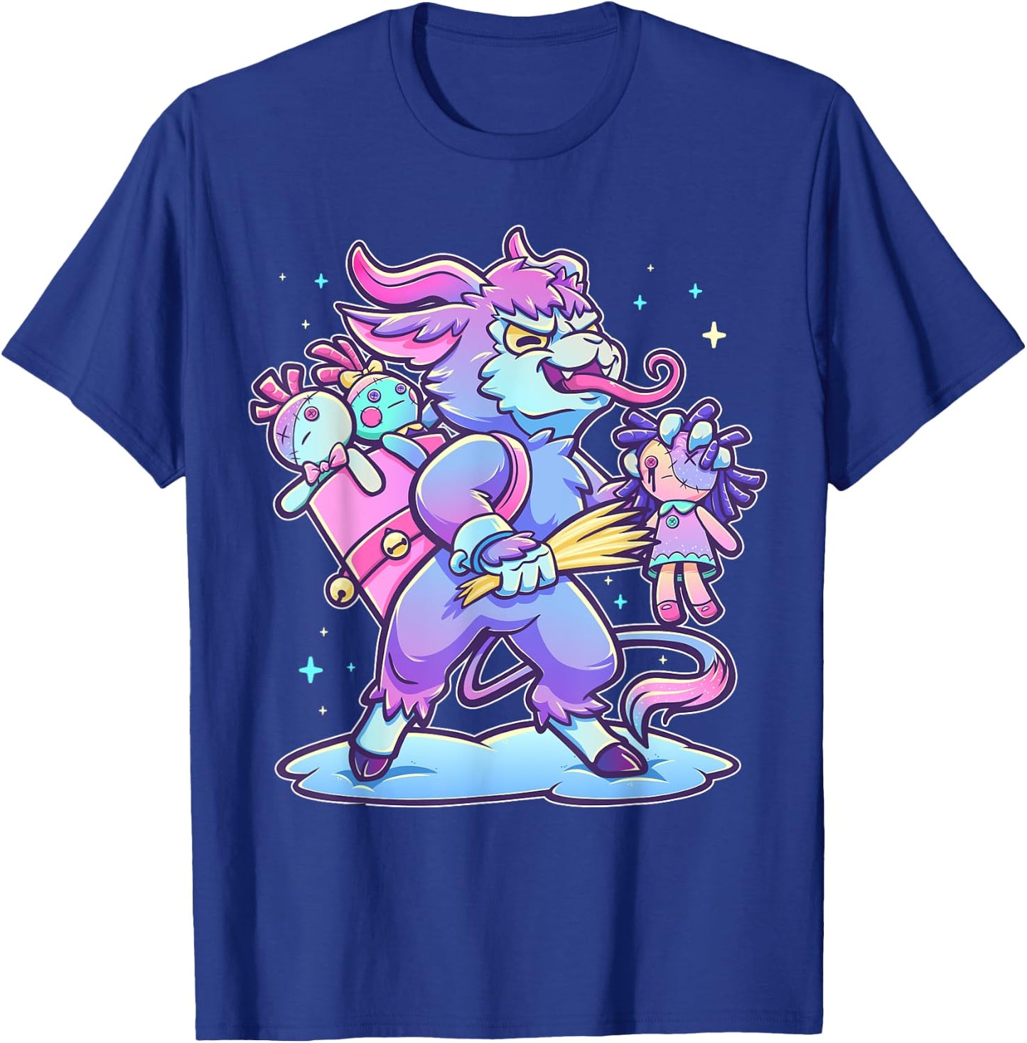 Pastel Goth Krampus Creepy Germanic Christmas Demon Horror T-Shirt - T-Shirt | Royal