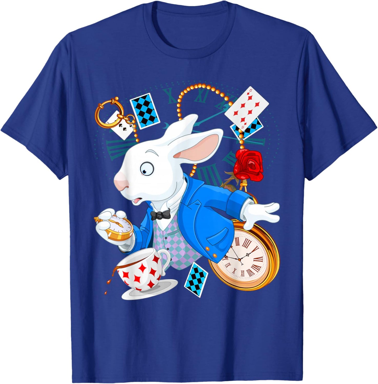 Alice in Wonderland - White Rabbit , black, s T-Shirt - T-Shirt | Royal