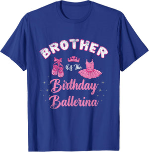 Brother Of The Birthday Ballerina Vintage T-Shirt - T-Shirt | Royal