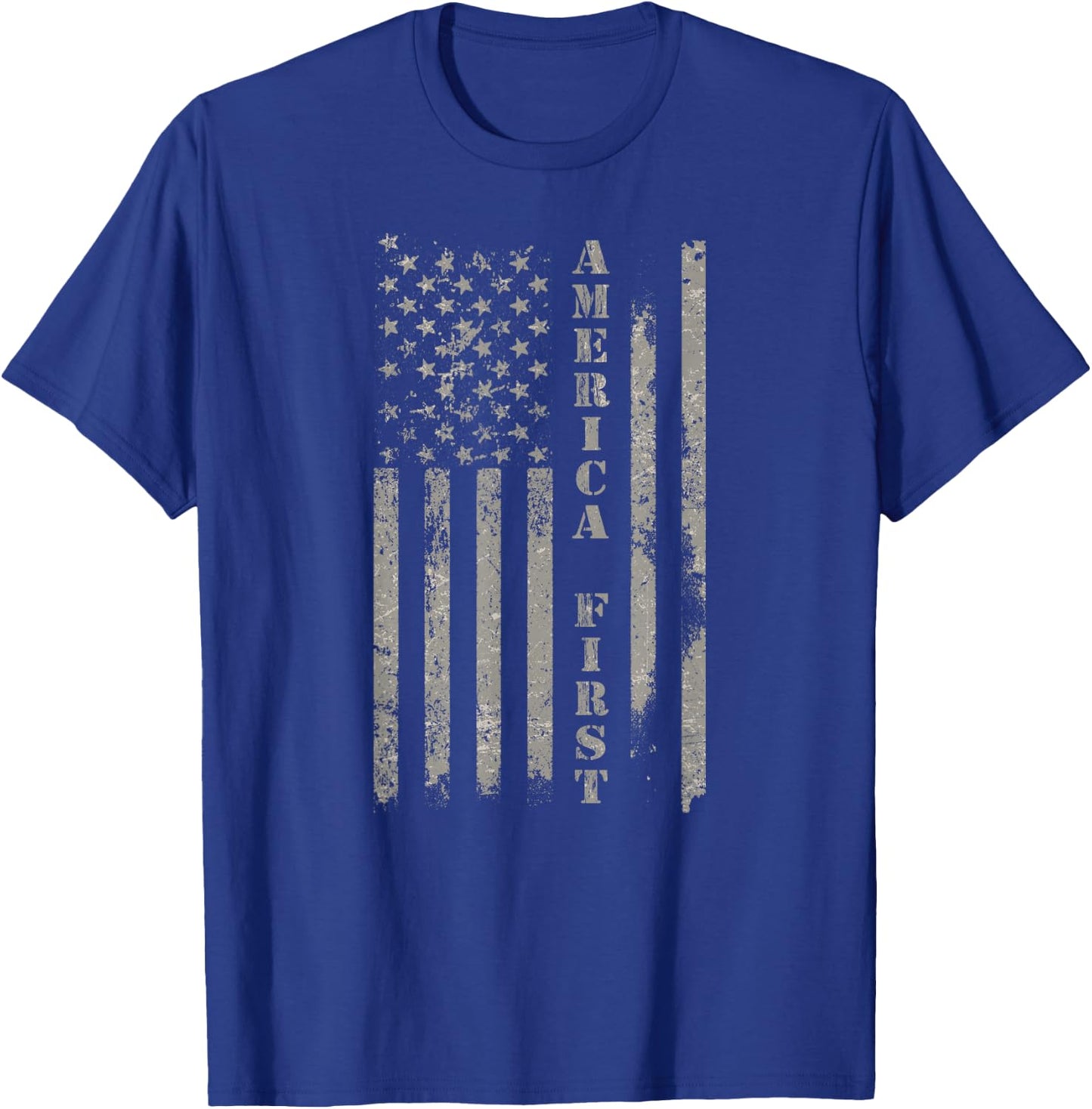 America First Flag T-Shirt - T-Shirt | Royal