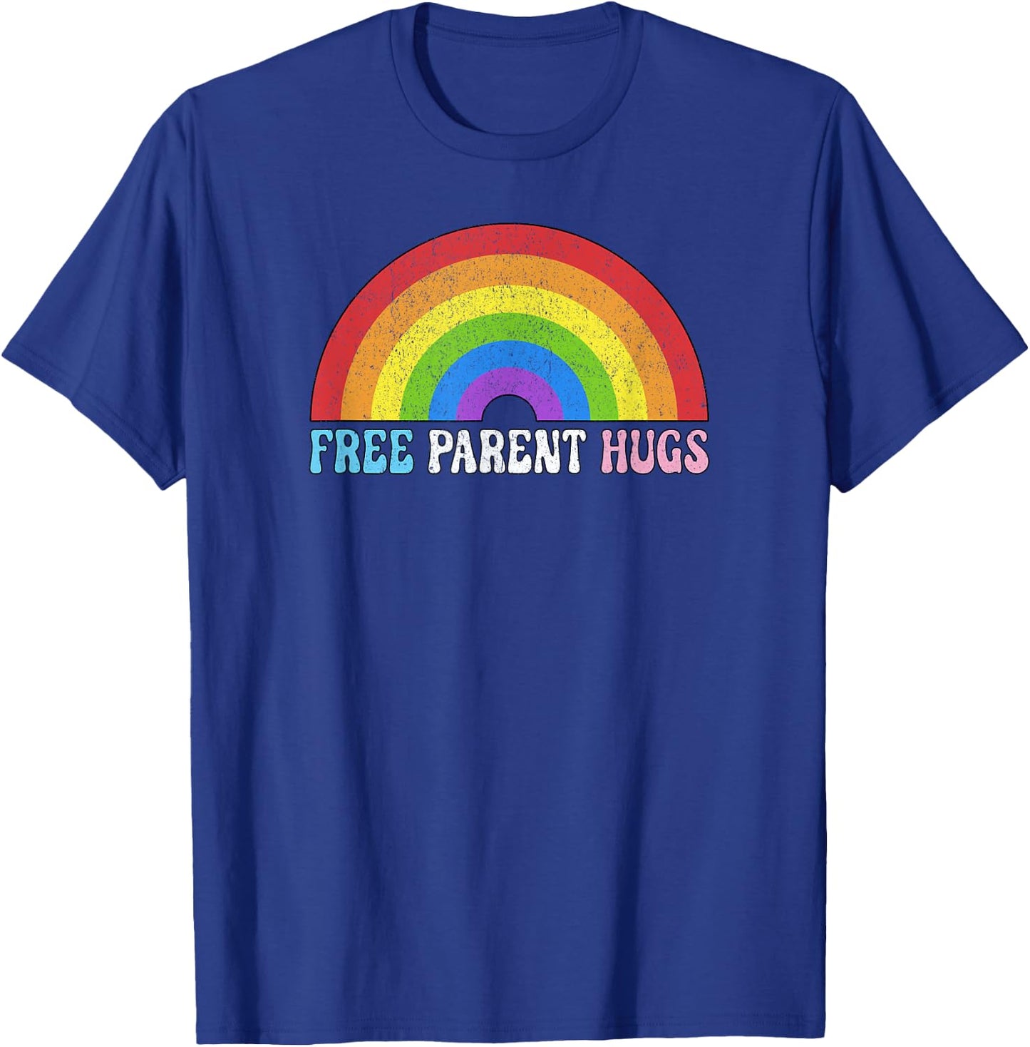 Free Parent Hugs LGBTQ Pride Rainbow Nonbinary T-Shirt - T-Shirt | Royal