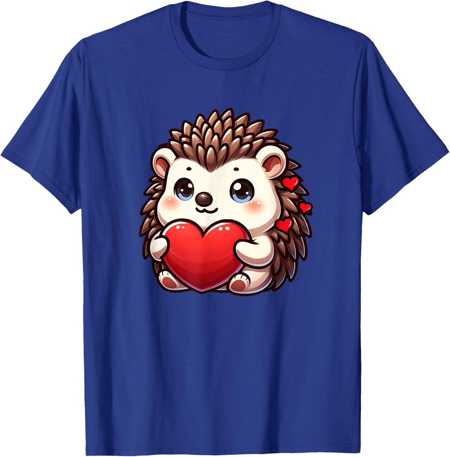 Valentines Hedgehog Heart Lover Funny Boys Girls Women T-Shirt - T-Shirt | Royal