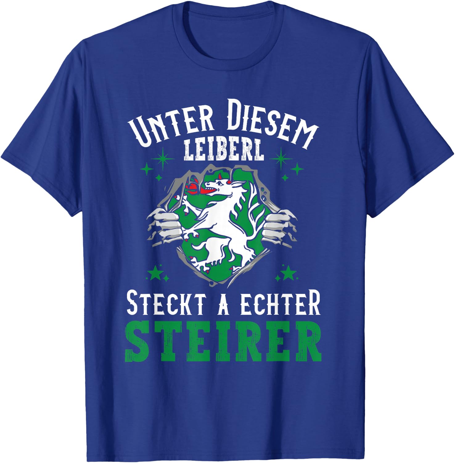 Steiermark Steirisch Crest Leiberl for Real Steirer, black T-Shirt - T-Shirt | Royal