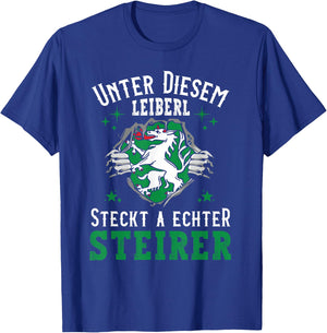 Steiermark Steirisch Crest Leiberl for Real Steirer, black T-Shirt - T-Shirt | Royal