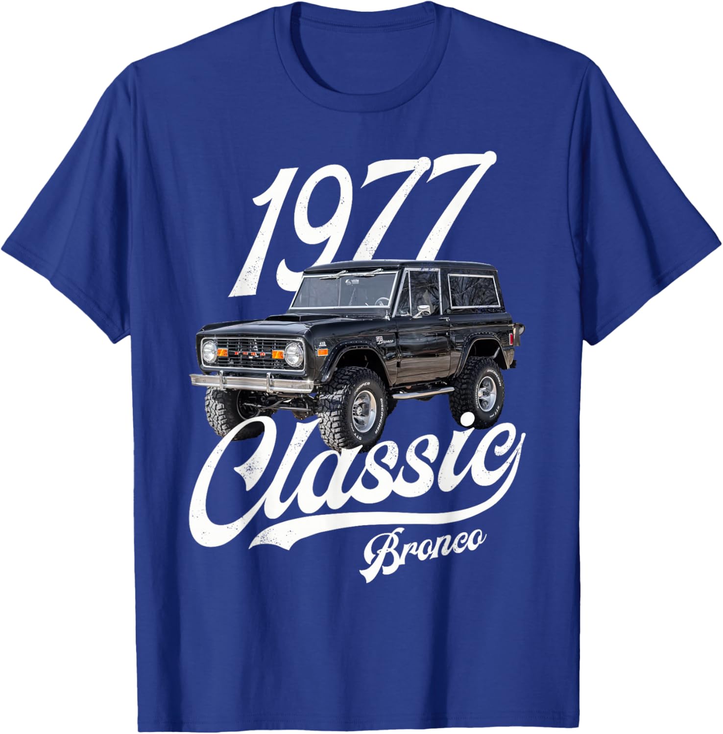 Classic bronco 1977 Black , Small T-Shirt - T-Shirt | Royal