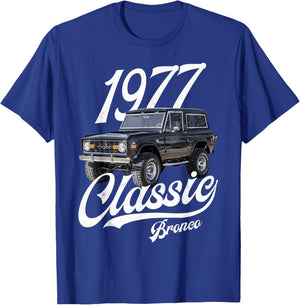 Classic bronco 1977 Black , Small T-Shirt - T-Shirt | Royal