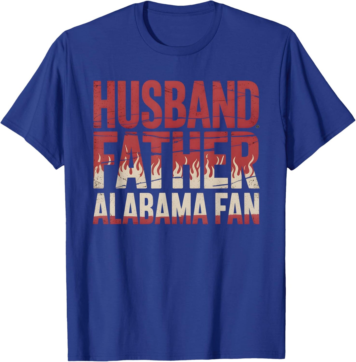 Husband, Father, Alabama Fan | Fathers Day Alabama Dad T-Shirt - T-Shirt | Royal