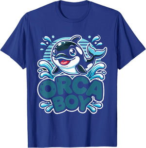 Funny Orca Cute Orca Toddler Boys Orcas - Black, Small T-Shirt - T-Shirt | Royal
