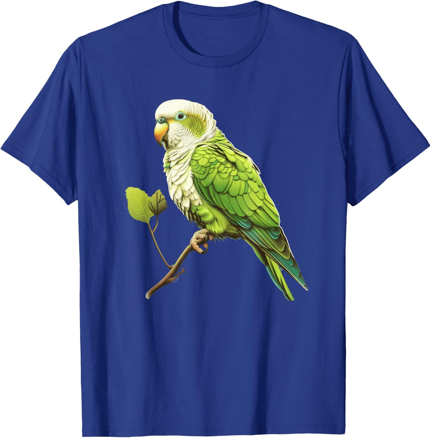 Monk Parakeet Round Image T-Shirt - T-Shirt | Royal
