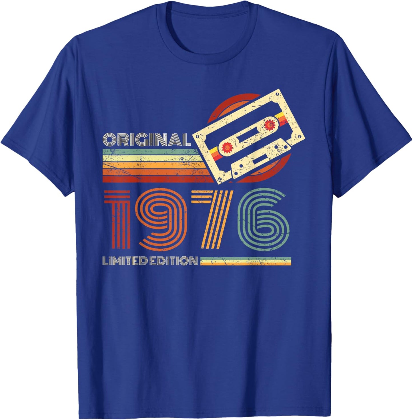 Vintage 1976 Retro Birthday Shirt 50th Birthday T-Shirt - T-Shirt | Royal