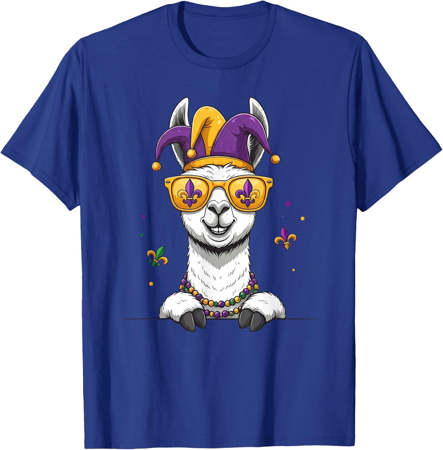 Funny Llama Mardi Gras Festival Carnival Kids T-Shirt - T-Shirt | Royal