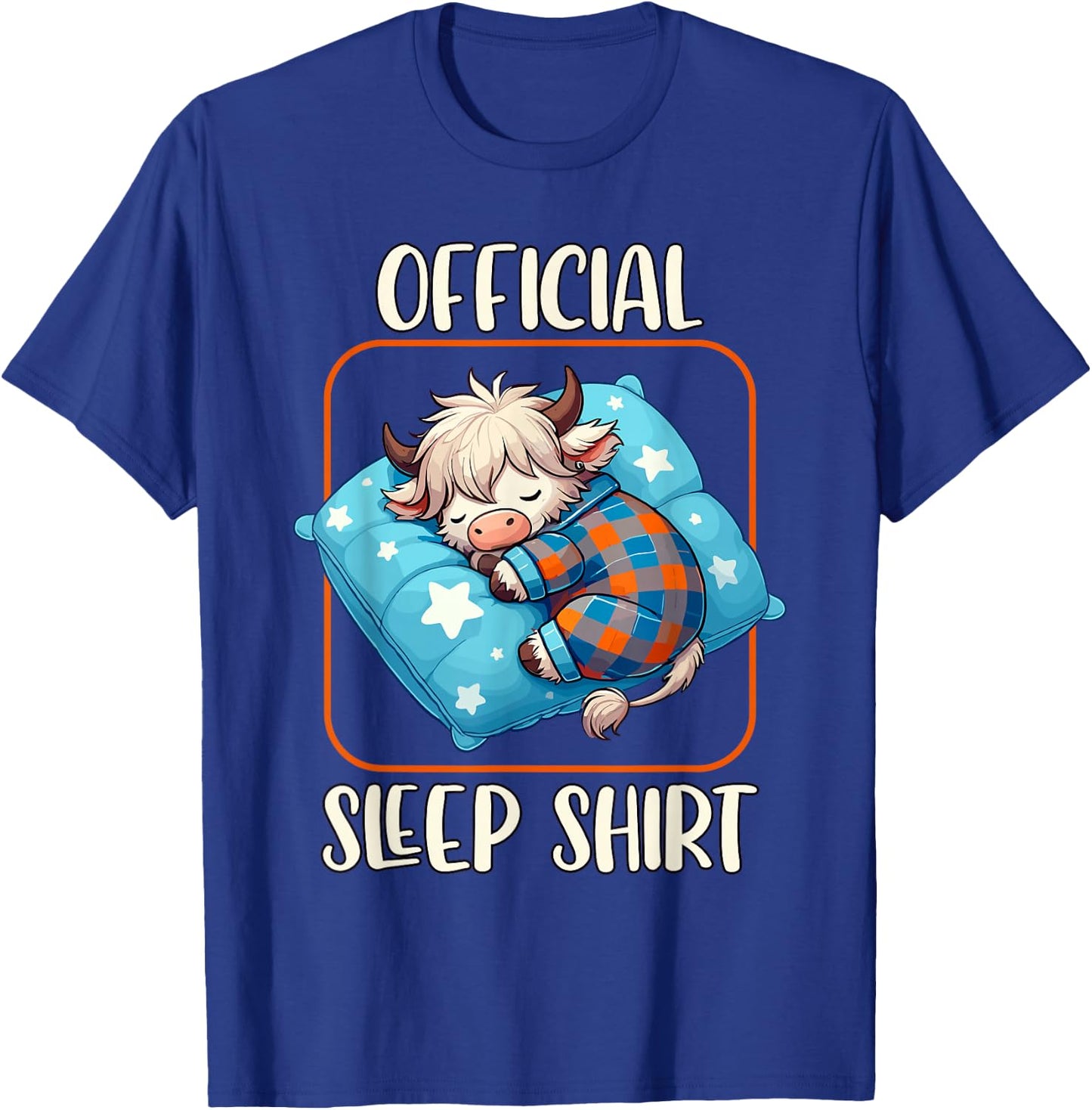 Highland Cow, Official Sleepshirt Nightgown Nightshirt Sleep T-Shirt - T-Shirt | Royal