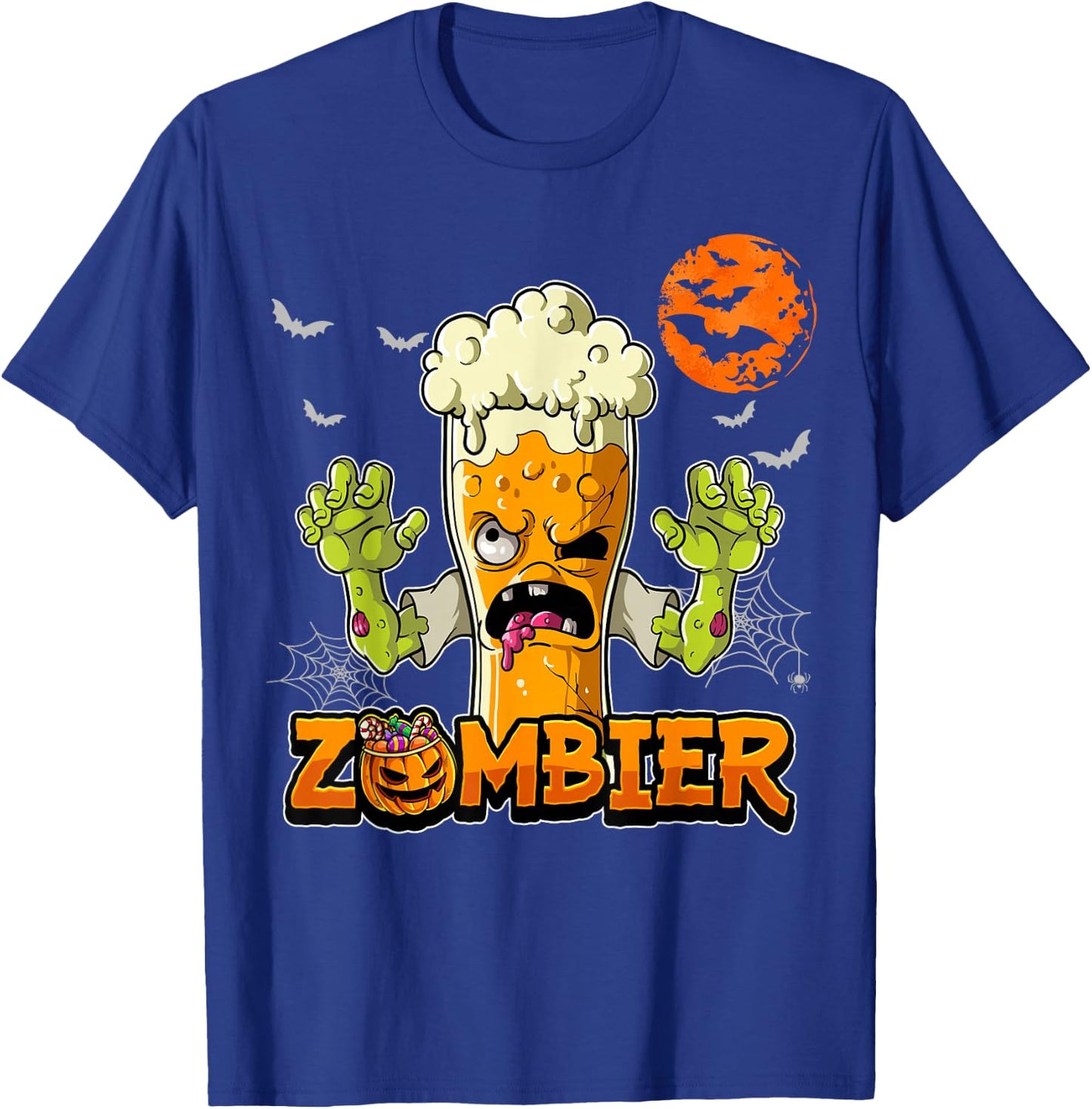 Halloween Zombie Zombier , black T-Shirt - T-Shirt | Royal