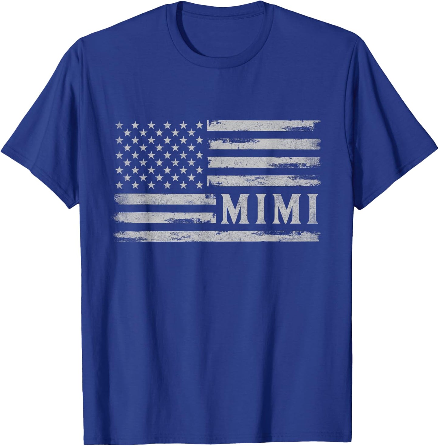 Mimi Grey Vintage USA Flag Mother's Day Grandma T-Shirt - T-Shirt | Royal