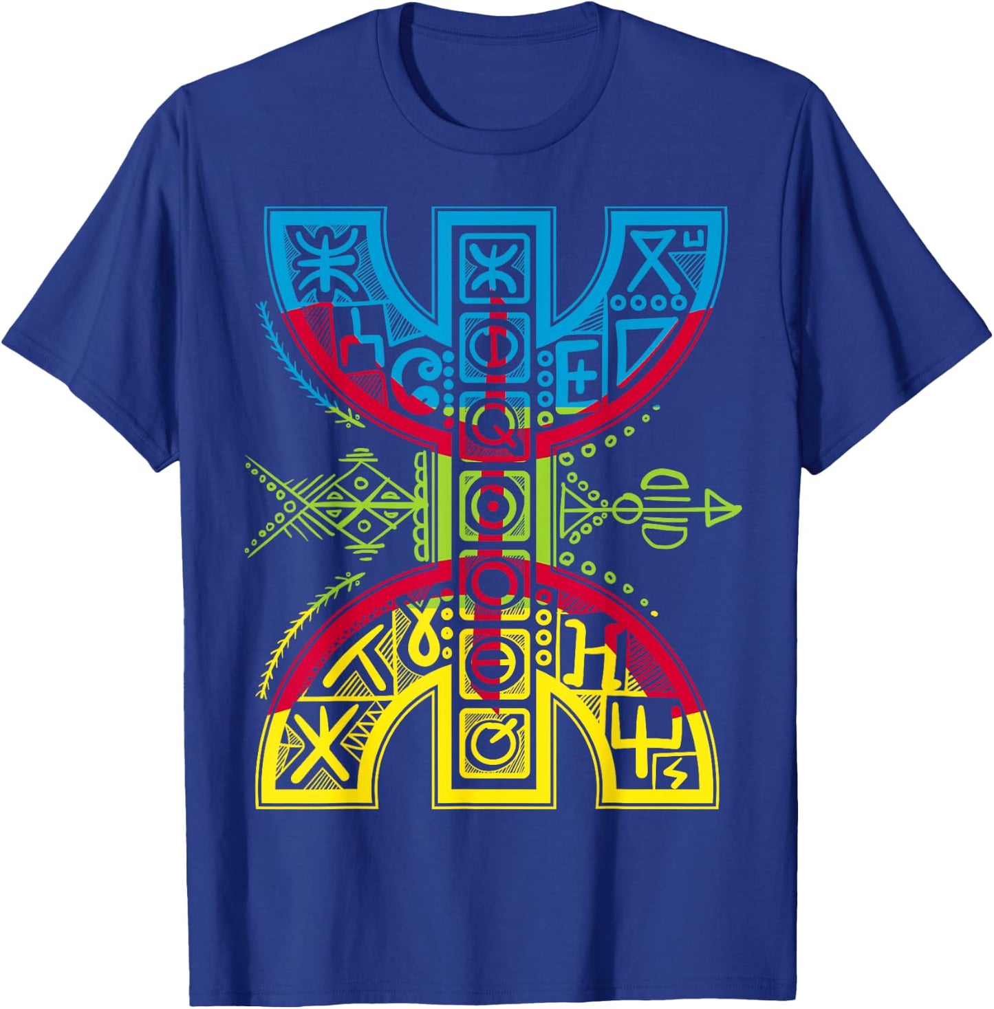 Amazigh Flag with YAZ Tifinagh Symbol Berbers Libere , Black T-Shirt - T-Shirt | Royal