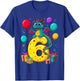 Dragon 6th Birthday Boy Girl 6 Years Old Sixth Six Dragon T-Shirt - T-Shirt | Royal