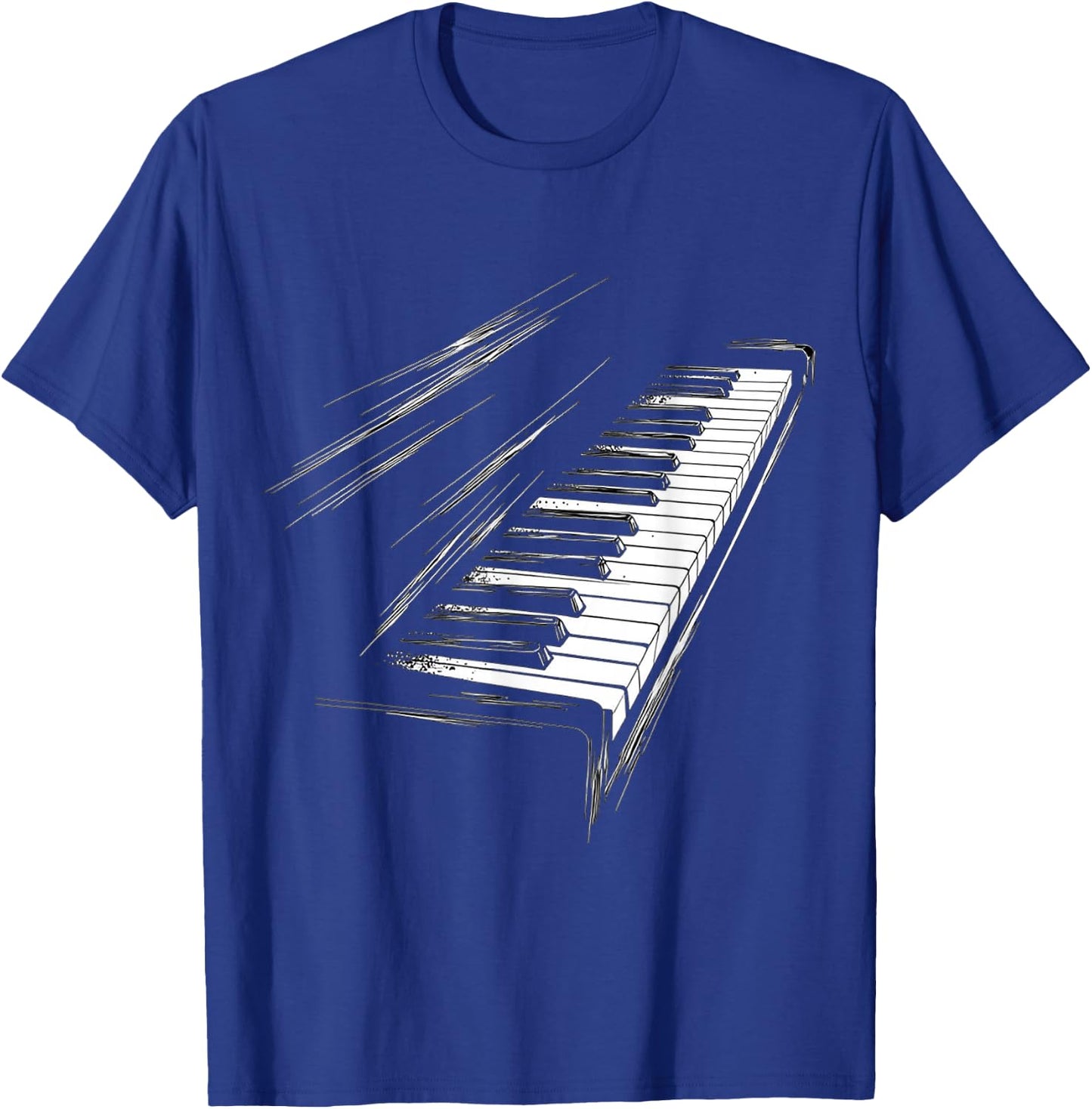 Keyboard Music Instrument Motif Art Keyboard T-Shirt - T-Shirt | Royal