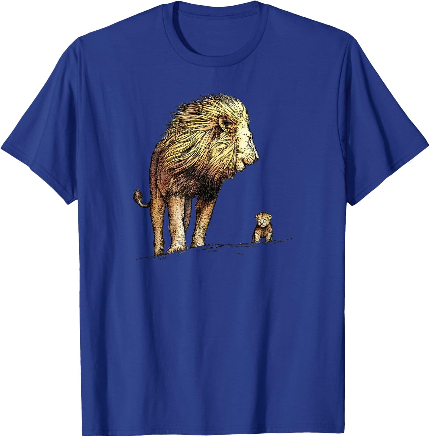 King Lion and Cub For Lion and Big Cat Lovers T-Shirt - T-Shirt | Royal