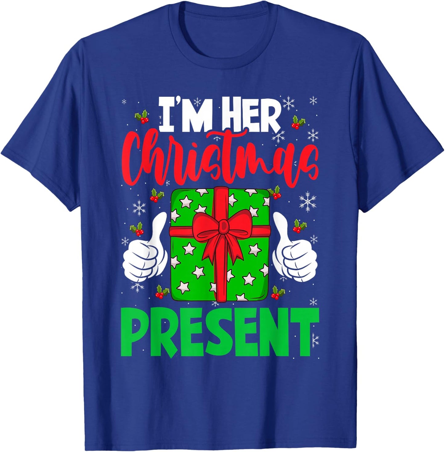 Funny Matching Couples Christmas His And Hers T-Shirt - T-Shirt | Royal
