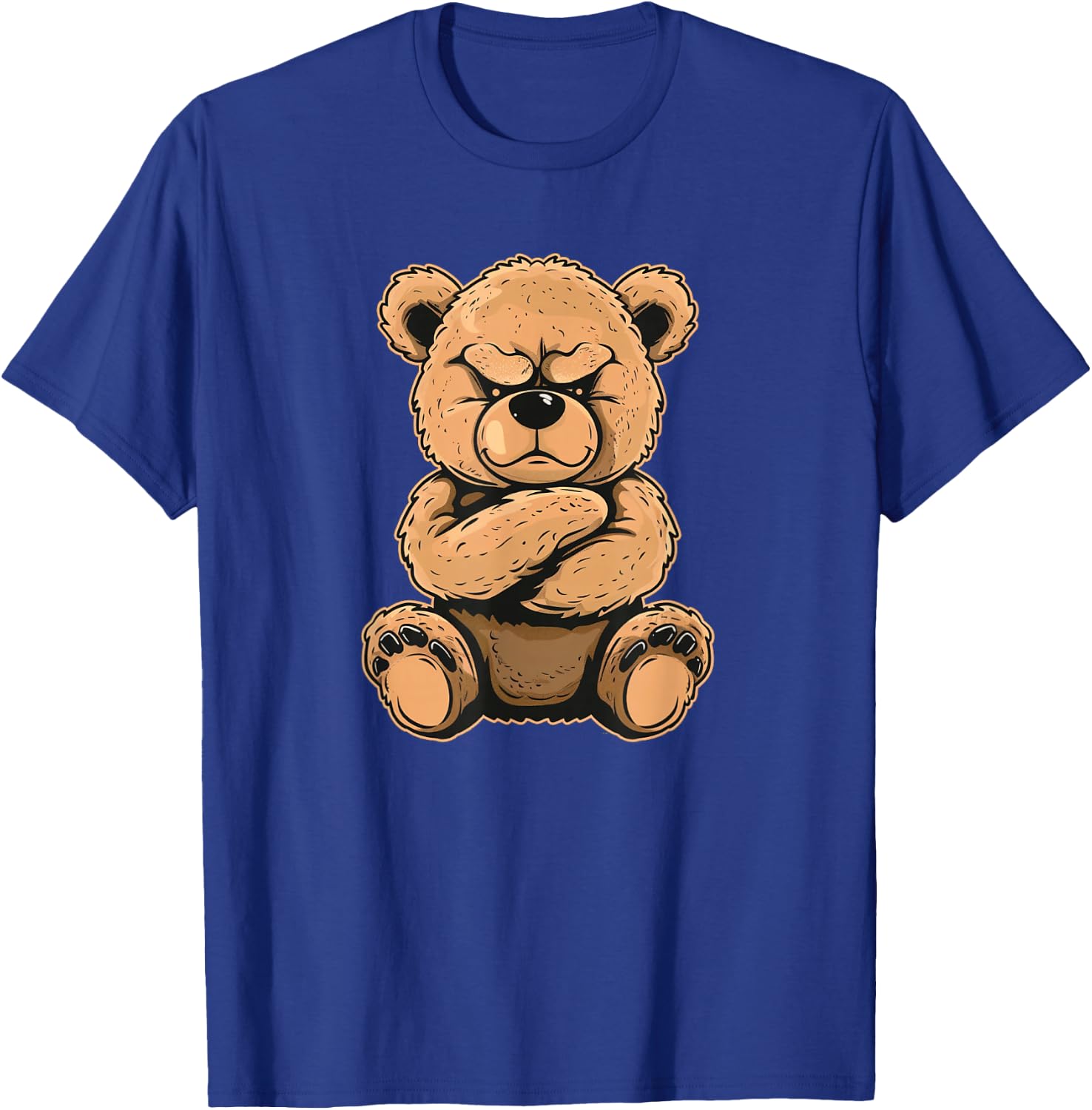 Grumpy Teddy Bear with crossed Arms Costume T-Shirt - T-Shirt | Royal
