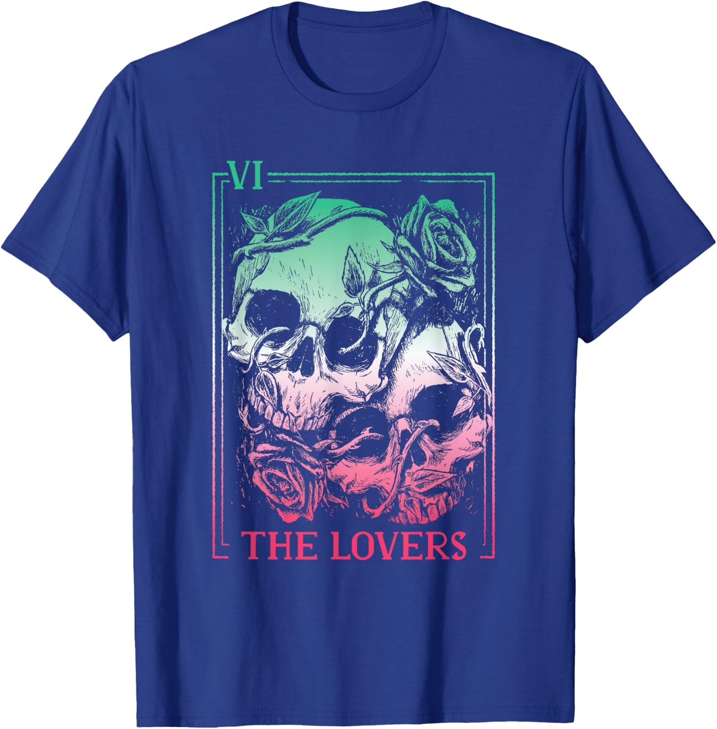 The Lovers Tarot Card Occult Goth Abrosexual Gothic Soulmate T-Shirt - T-Shirt | Royal