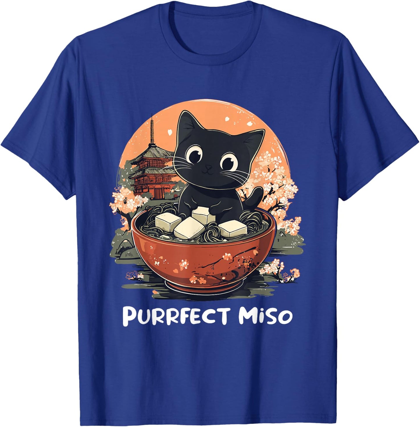 Cute Cat Lover Design Miso Soup Funny Cat T-Shirt - T-Shirt | Royal