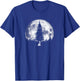 Retro full moon and minimalist pine tree vintage graphic T-Shirt - T-Shirt | Royal