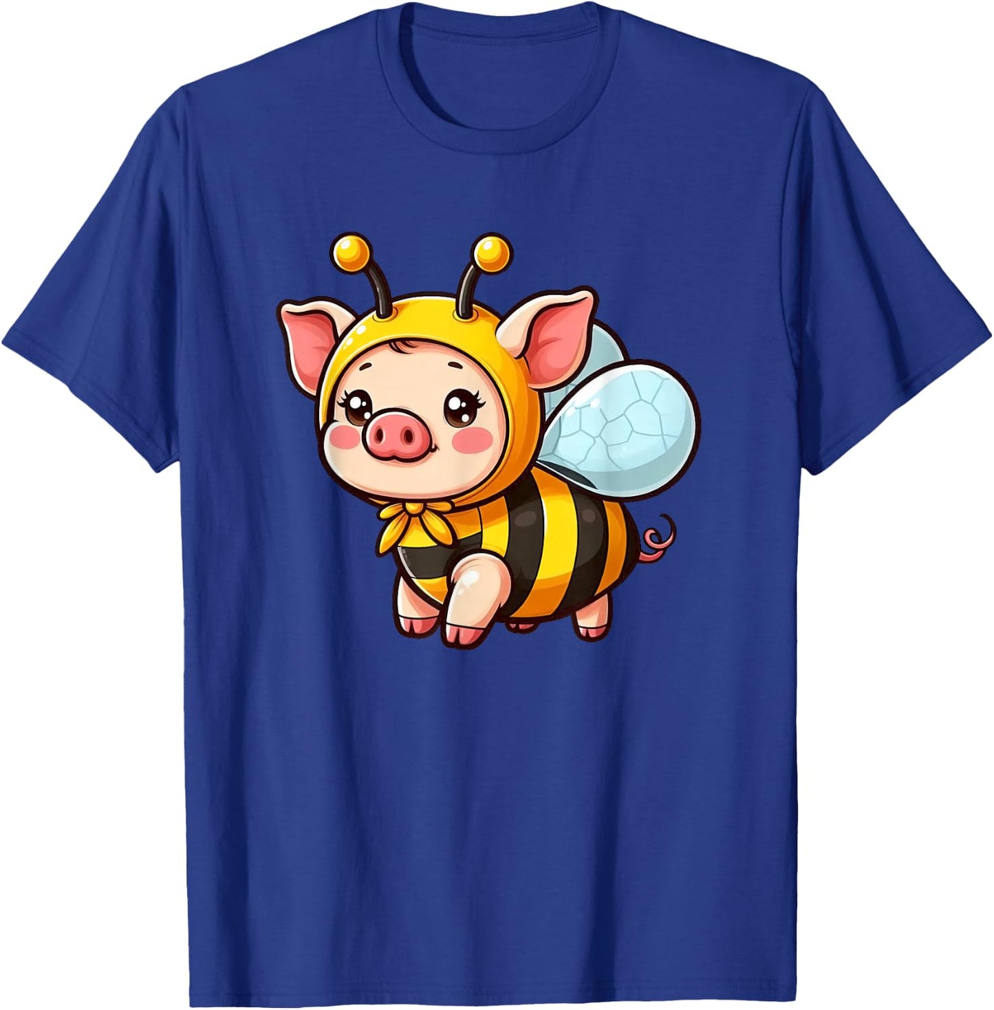 Mini Pig Bee Pet Funny Animal T-Shirt - T-Shirt | Royal