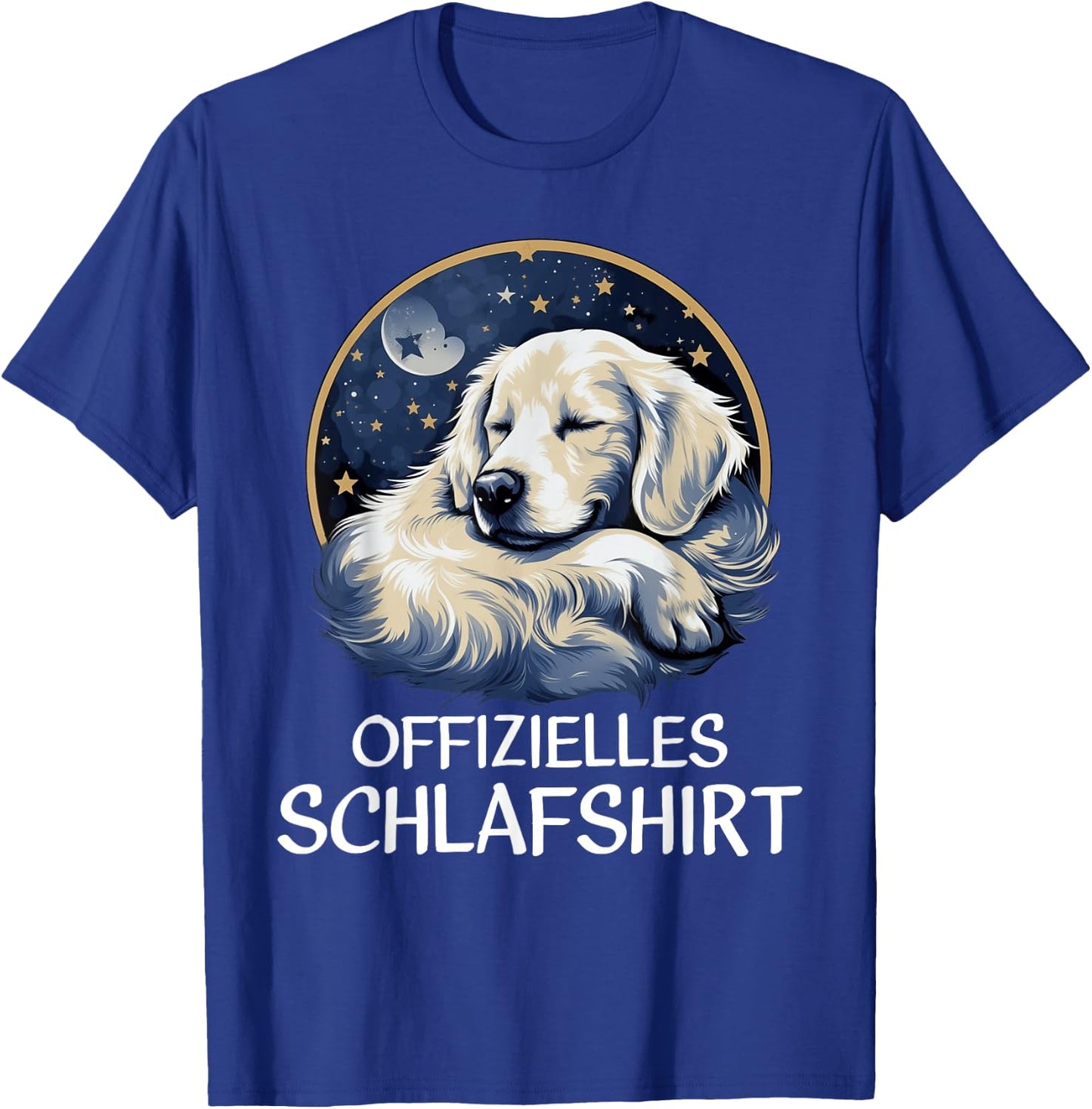 Official Sleep Shirt Golden Retriever Nightdress Pyjamas , black T-Shirt - T-Shirt | Royal