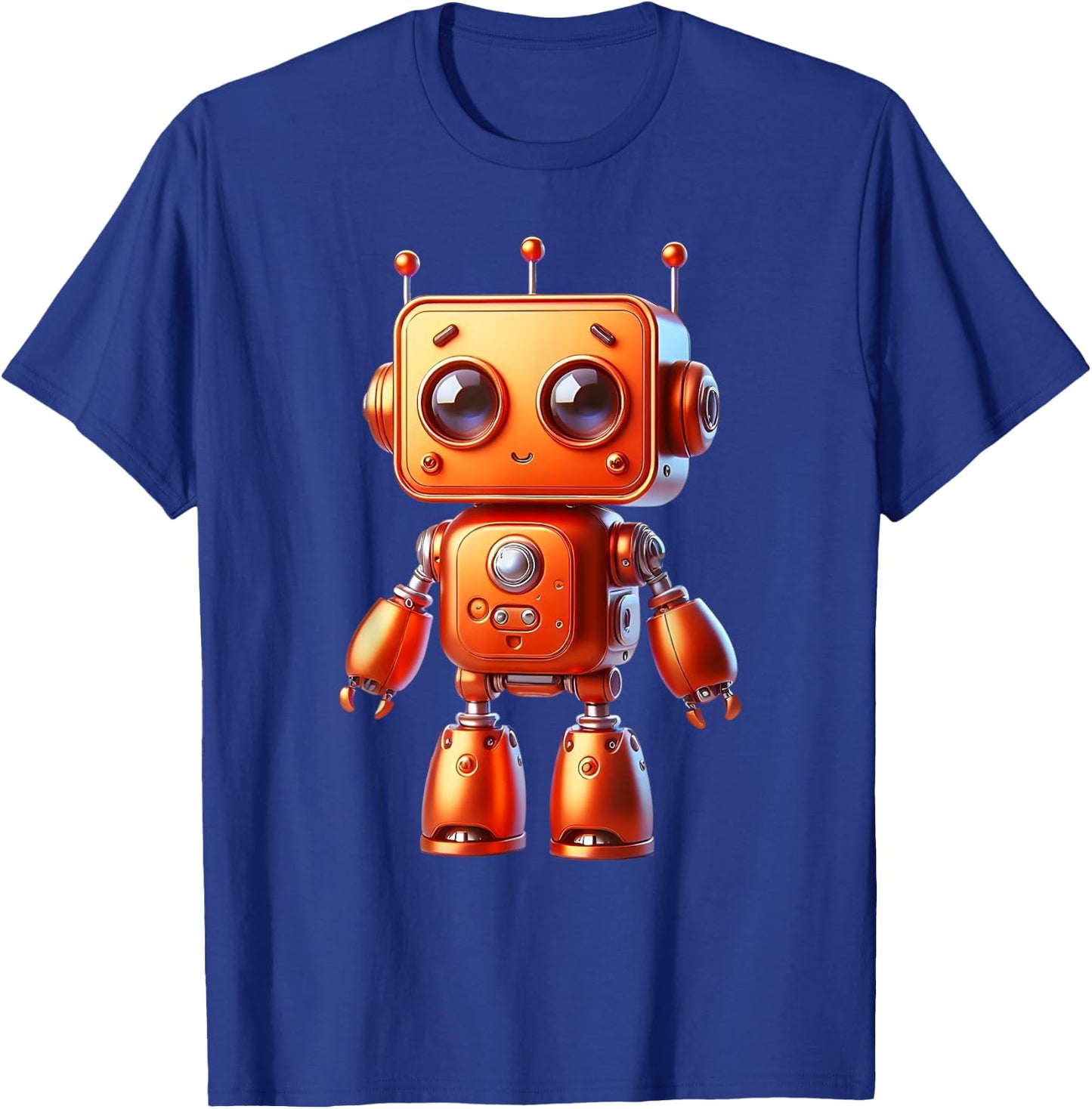 Retro Orange Robot Robotic ROBOT Art Science & Math Boy T-Shirt - T-Shirt | Royal