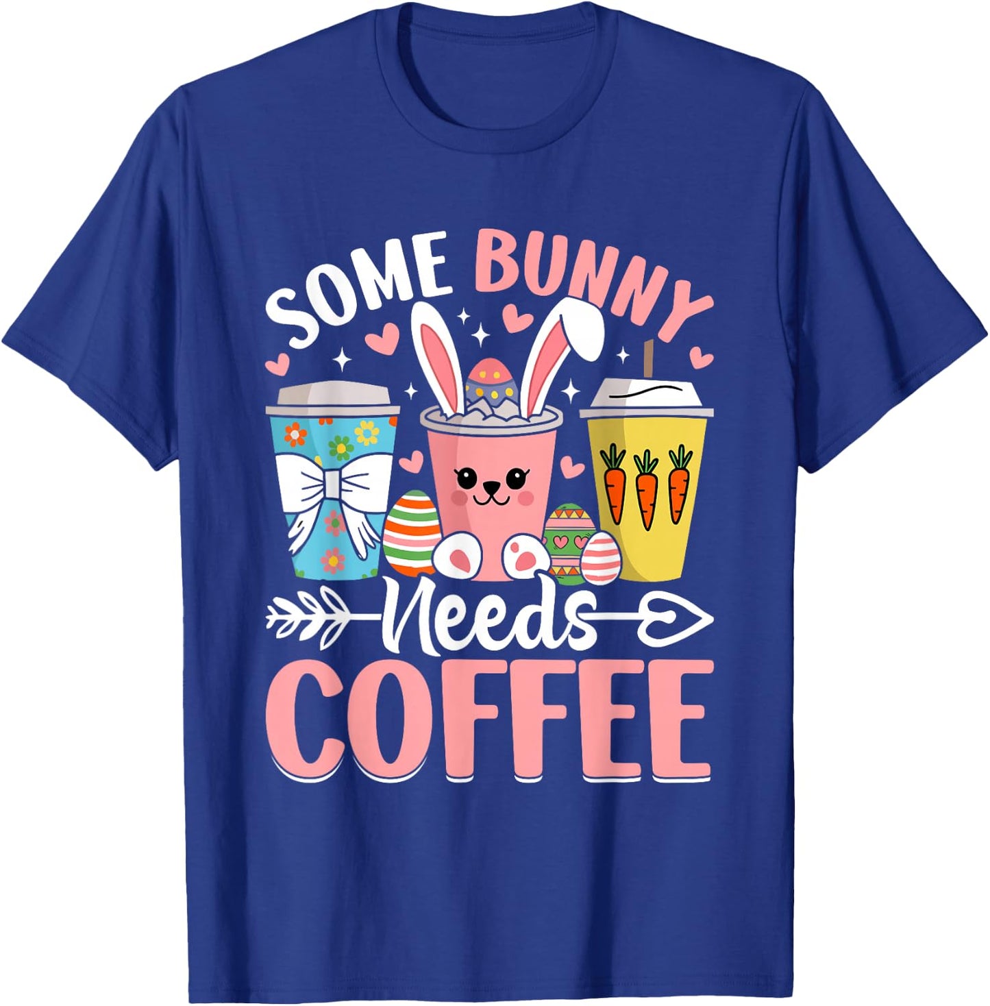 Cute Easter Bunny Coffee Lovers T-Shirt - T-Shirt | Royal