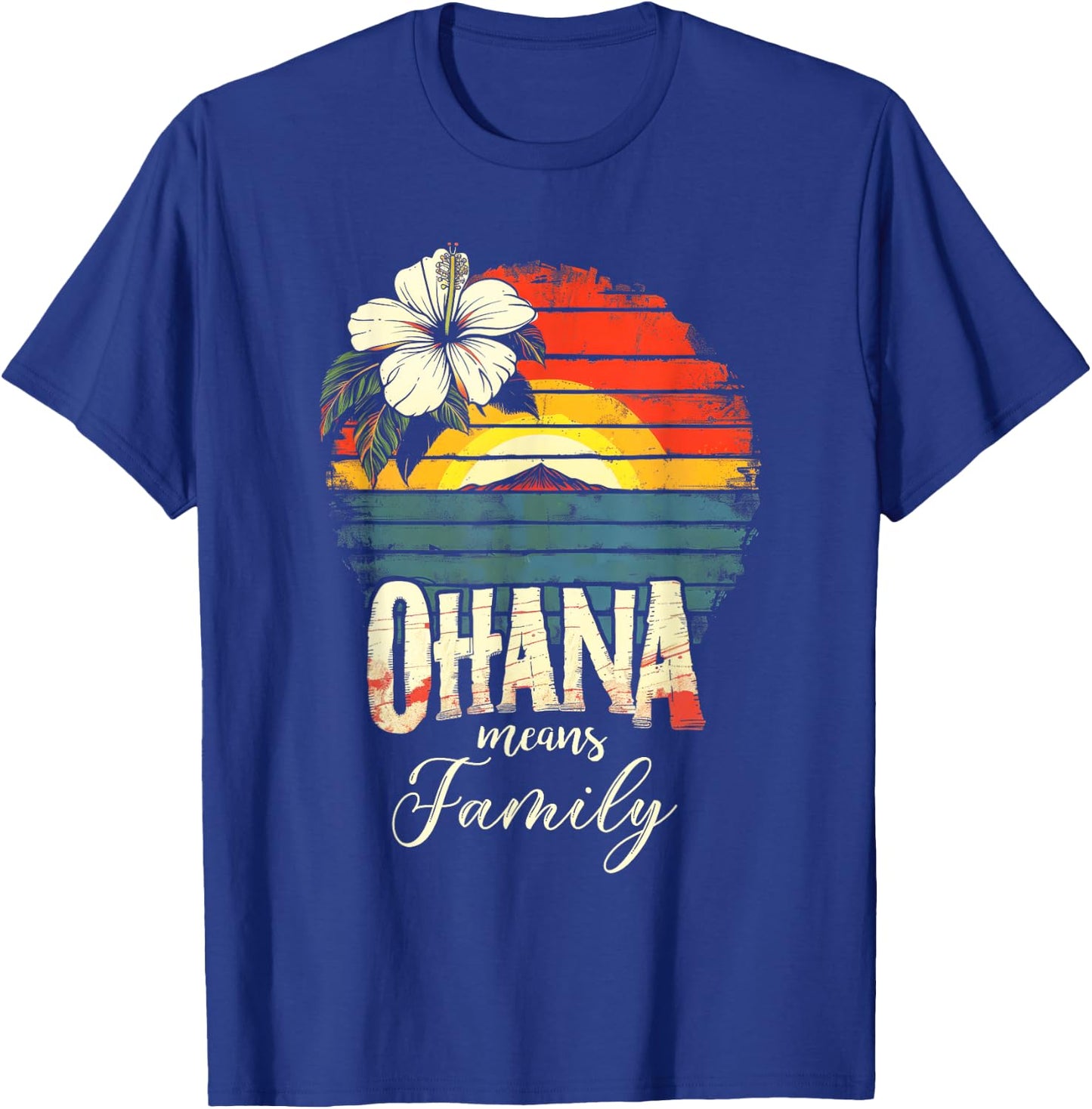 Ohana Means Family Hawaii Sommer Palmen Beach T-Shirt - T-Shirt | Royal